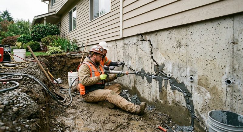 Basement Foundation Repair in Keego Harbor, MI