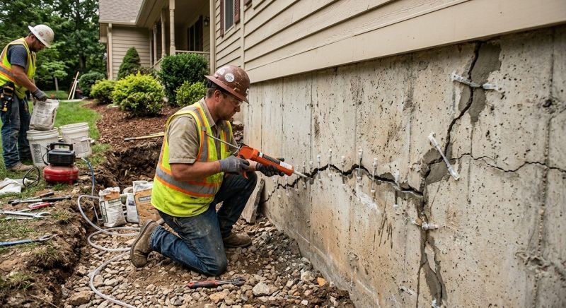 Cracked Foundation Repair in Davisburg, MI