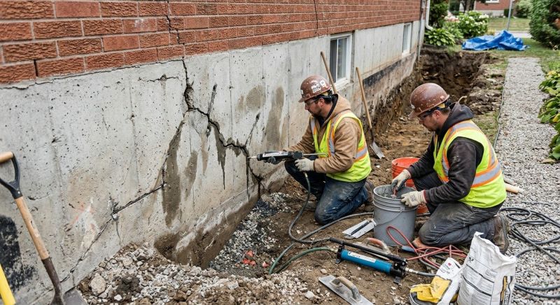 Cracked Foundation Repair in Hartland, MI