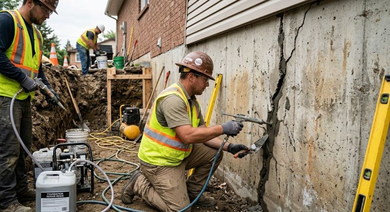Cracked Foundation Repair in Brighton, MI