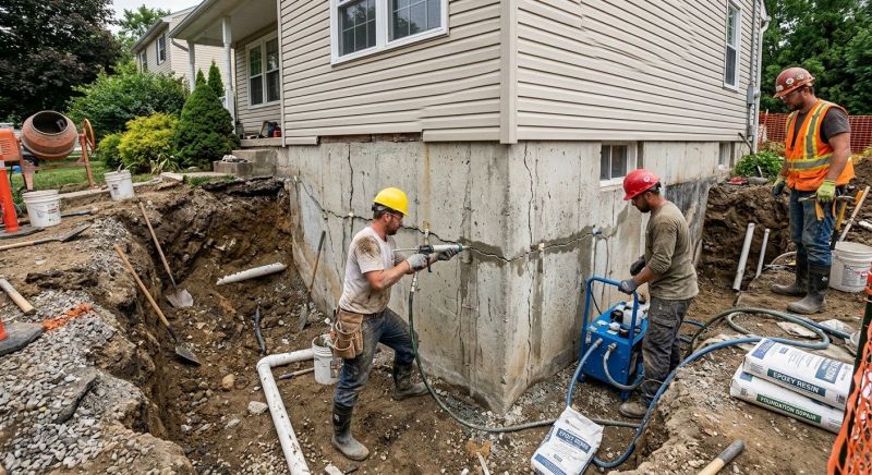 Cracked Foundation Repair in Westland, MI