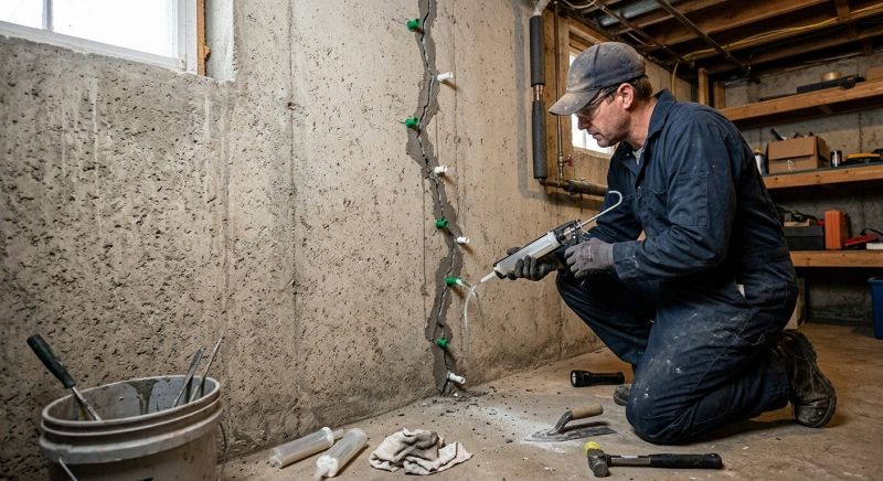 Foundation Crack Repair in Commerce Township, MI
