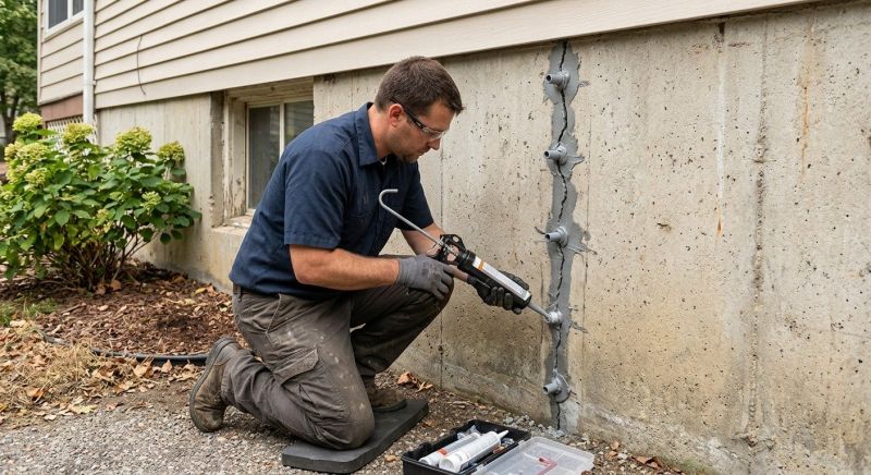 Foundation Crack Sealing in Brighton, MI