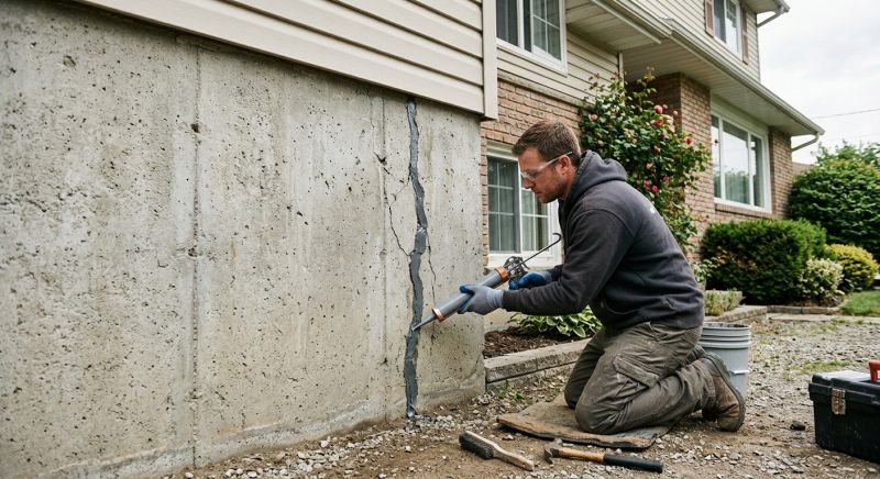 Foundation Crack Sealing in Brighton, MI