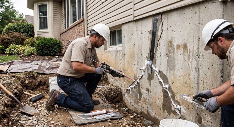 Foundation Cracks Repair in Brighton, MI