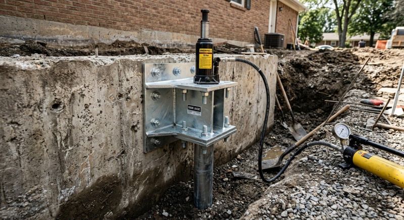 Foundation Pier Leveling in Brighton, MI