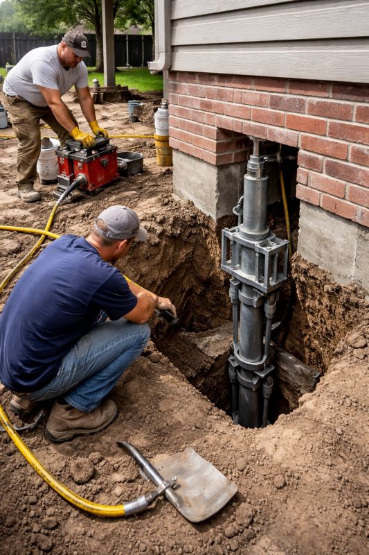 Foundation Pier Repair in Brighton, MI