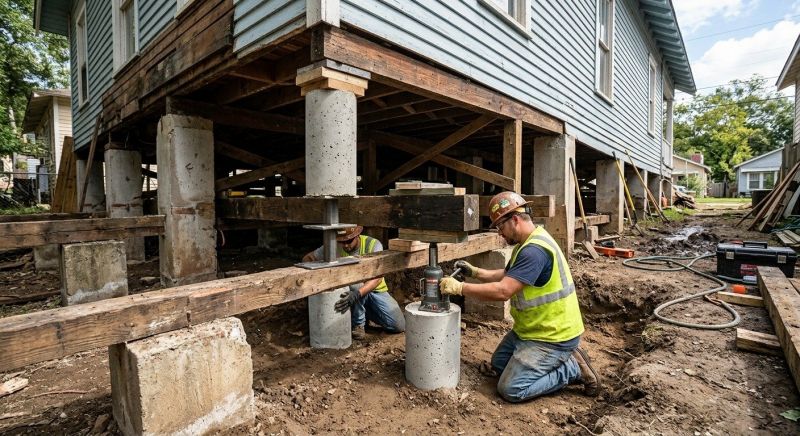 Foundation Pier Repair in Brighton, MI