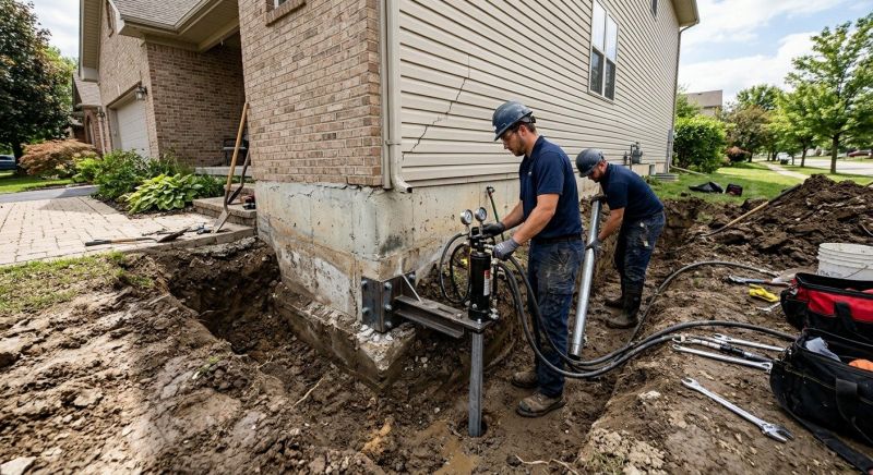 Foundation Settlement Repair in Brighton, MI