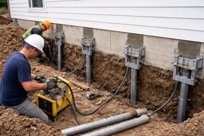 Helical Piers Installation in Brighton, MI