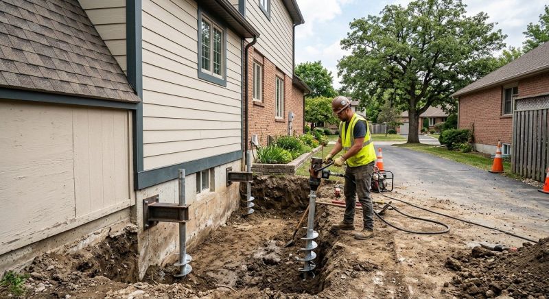 Helical Piers Installation in Brighton, MI