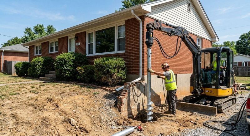Helical Pile Installation in Brighton, MI