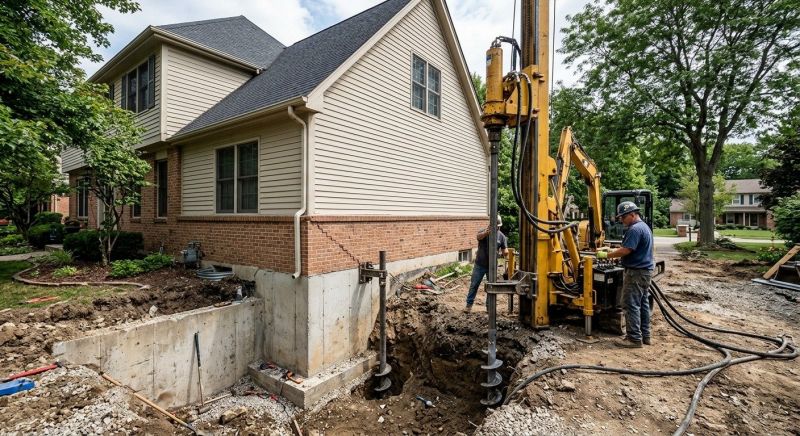 Helical Pile Installation in Brighton, MI