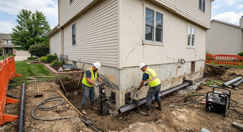 Sinking Foundation Repair in Commerce Township, MI