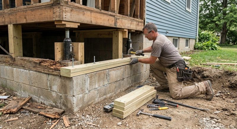 Sinking Foundation Repair in Commerce Township, MI