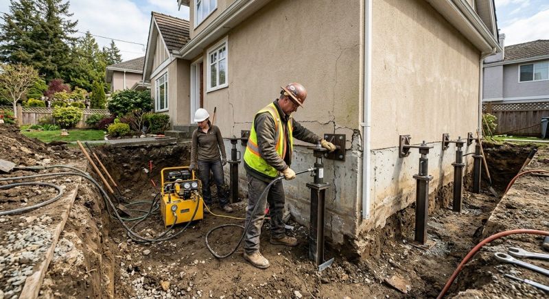 Sinking Foundation Repair in Linden, MI
